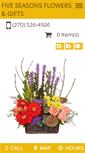 Mobile Screenshot of fiveseasonsflowers.com